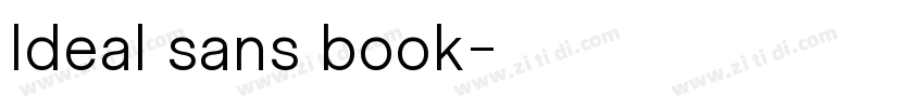 ldeal sans book字体转换